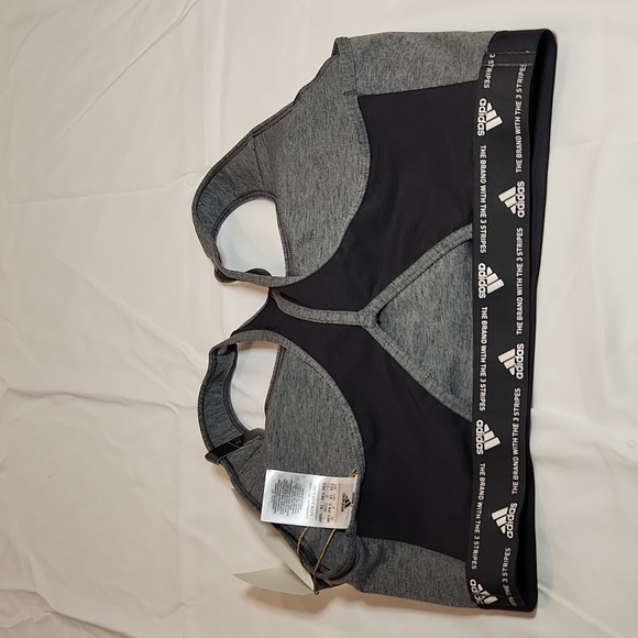 NWT Adidas Powerreact Medium Support Sports Bra size 1x - Gray - Picture 2 of 7